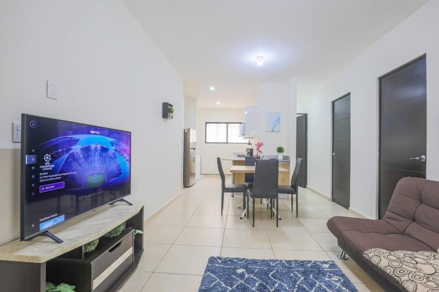 Departamento Lirios Residencial Para 5 Alberca Cancún Esterno foto